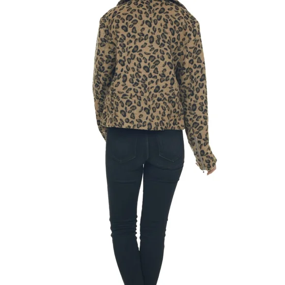 Leopard Moto Jacket Size Small - Picture 7 of 9
